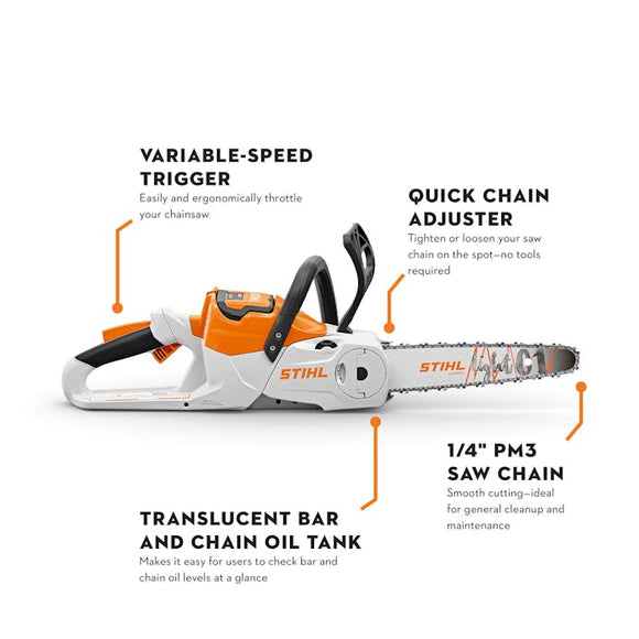 STIHL® MSA 60U C-B Battery Chainsaw | ARNS Equipment in Calgary & Online Across Canada