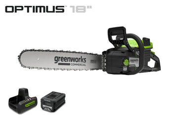 Greenworks 82V OPTIMUS 3.0 kW 18" Chainsaw Kit with CORE400 Battery & DP Charger (OCS500-C4DP-18)