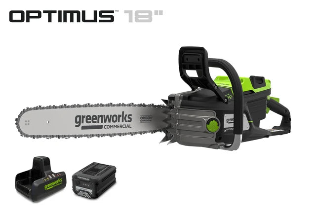 Greenworks OPTIMUS 82V 3.6kw 18" Chainsaw Kit with CORE400 Battery & DP Charger | OCS600-C4DP-18