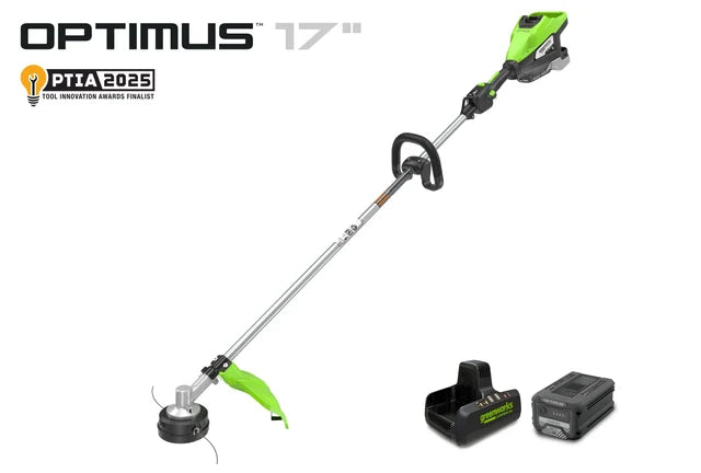 Greenworks OPTIMUS 82V 1.6 kW String Trimmer With (1) 4 Ah Battery and Dual Port Charger | ST161C
