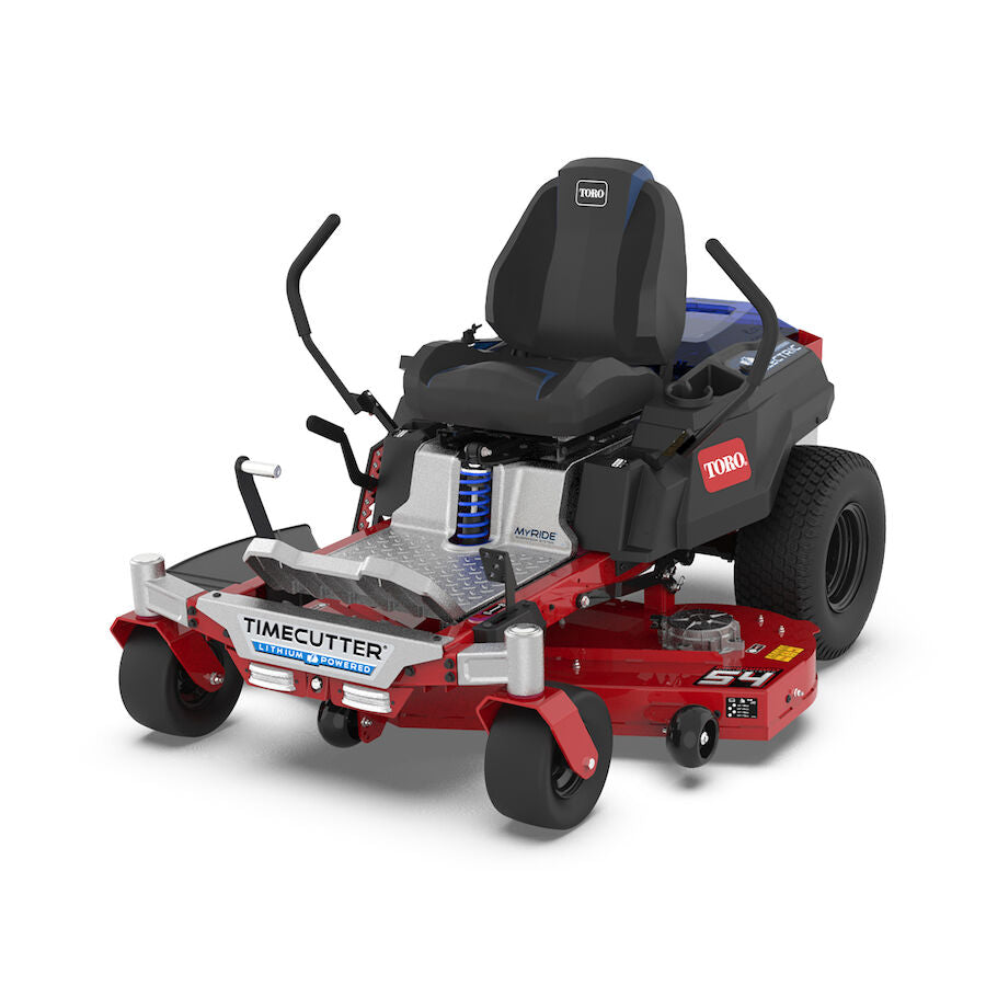 Toro 60V MAX* 54" TimeCutter® MyRIDE® Zero Turn Mower with (5) 10.0Ah & (1) 4.0Ah Batteries and Charger (75851) | ARNS Equipment in Calgary & Online Across Canada