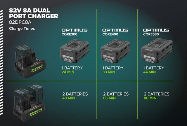 Greenworks 82V Dual Port Charger (82DPC8A) | ARNS Equipment
