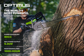 Greenworks OPTIMUS 82V 5.0kw 24" HOG Chainsaw Kit with CORE530 Battery & DP Charger (OCS800-C5DP-24) - 0