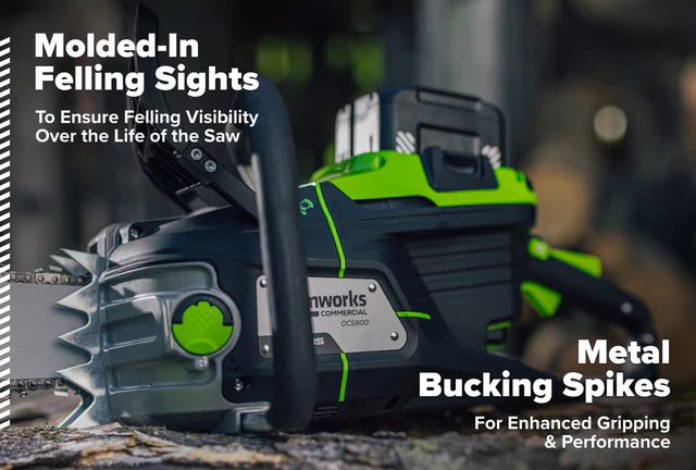 Greenworks OPTIMUS 82V 5.0kw 24" HOG Chainsaw Kit with CORE530 Battery & DP Charger (OCS800-C5DP-24)