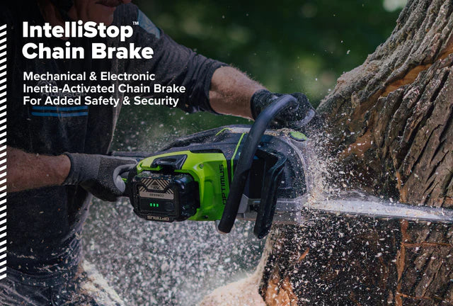 Greenworks OPTIMUS 82V 5.0kw 24" HOG Chainsaw Kit with CORE530 Battery & DP Charger (OCS800-C5DP-24)