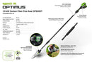 Greenworks OPTIMUS 82V 10" Polesaw with Carbon Fiber Shaft with CORE300 Battery and Charger | OPS300T-C3DP-2