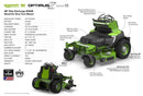 Greenworks OptimusZ Series 9 60" Stand-on ZTR - 24 kWh | OS960-8