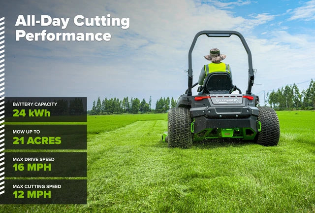 Greenworks OptimusZ Series 9 60" (Rear Discharge) Ride-on ZTR - 24 kWh | OZ960R