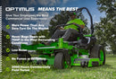 Greenworks OptimusZ Series 9 72" (Side Discharge) Ride-on ZTR - 36 kWh | OZ972-8