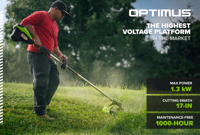 Greenworks Optimus 82V Top mounted 1.3kW String Trimmer Kit (ST131CB)