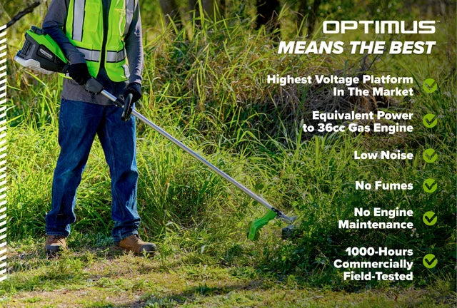 Greenworks OPTIMUS 82V 1.6 kW String Trimmer With (1) 4 Ah Battery and Dual Port Charger | ST161C