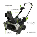 Greenworks 82V Brushless 22" Dual Port Snow Thrower Tool-Only (82SN22)-2
