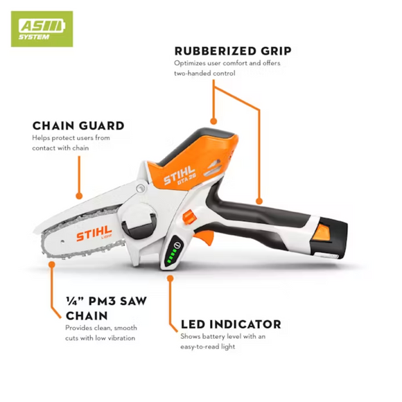 Stihl GTA 26 Compact Chainsaw w/ Battery & Charger  | ARNS Equipment in Calgary & Online Across Canada