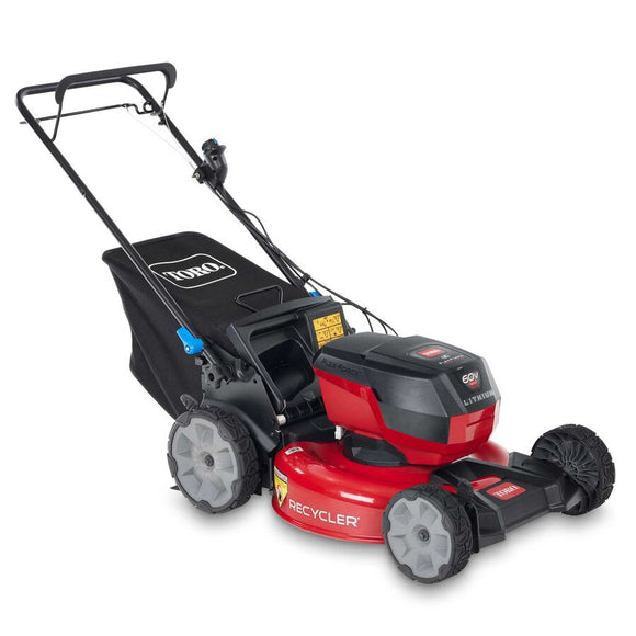 Toro 60V Max* 21 in. (53 cm) Recycler® Self-Propel w/SmartStow® Lawn Mower with 6.0Ah Battery (21327) | ARNS Equipment in Calgary & Online Across Canada