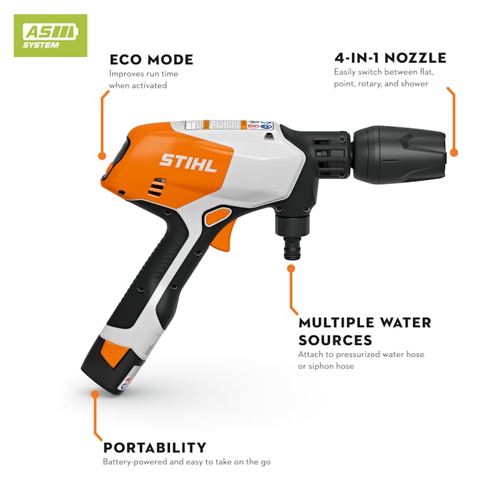 Stihl RCA20S Pressure Washer (with 2 AS Batteries & Charger) | ARNS Equipment in Calgary & Online Across Canada