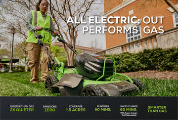 Greenworks 82V 21" Brushless Push Mower with 5Ah Battery and Dual Port Charger (82LM21-5DP) - 0