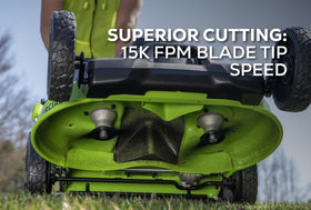 Greenworks 82V 25" Self Propelled Mower with 8Ah Battery and Dual Port Charger (82LM25S-8DP) - 0