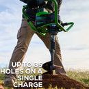 Greenworks 82V Earth Auger Kit w/ 4Ah Battery and Dual Port Charger (82EA8-4DP)-2