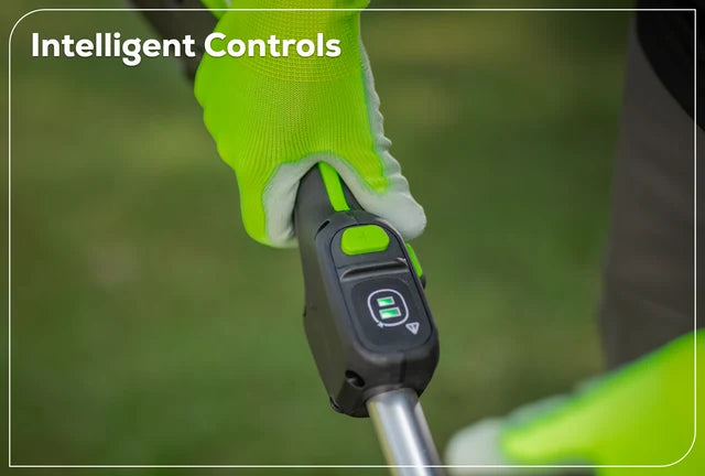 Greenworks OPTIMUS 82V Straight Shaft Edger with CORE400 Batteries and Dual Port Charger | ES161-C4DP