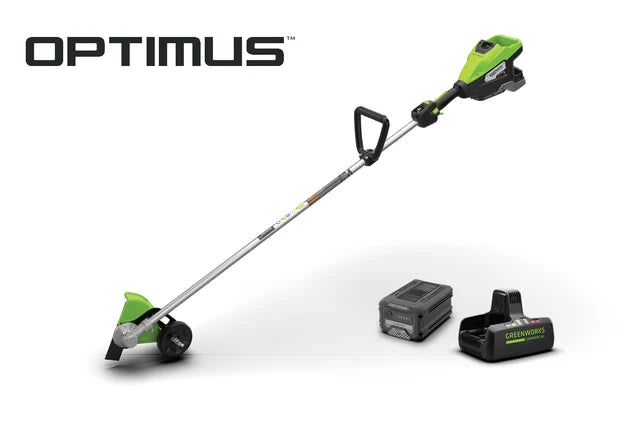 Greenworks OPTIMUS 82V Straight Shaft Edger with CORE400 Batteries and Dual Port Charger | ES161-C4DP