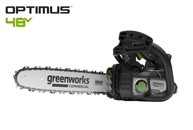 Greenworks OPTIMUS 48V Top-Handle Chainsaw Powerhead, 48V 4 Ah Battery, 5A Charger | OTS350-T4SC (Tool-Only)