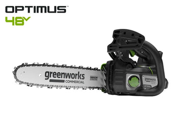 Greenworks OPTIMUS 48V Top-Handle Chainsaw Powerhead, 48V 4 Ah Battery, 5A Charger | OTS350-T4SC (Tool-Only)