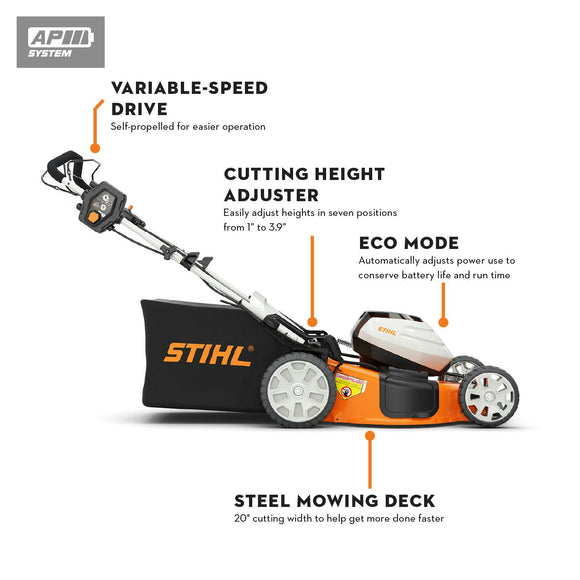 STIHL® RMA510VS Battery Walk Behind Lawn Mower w/ Battery & Charger