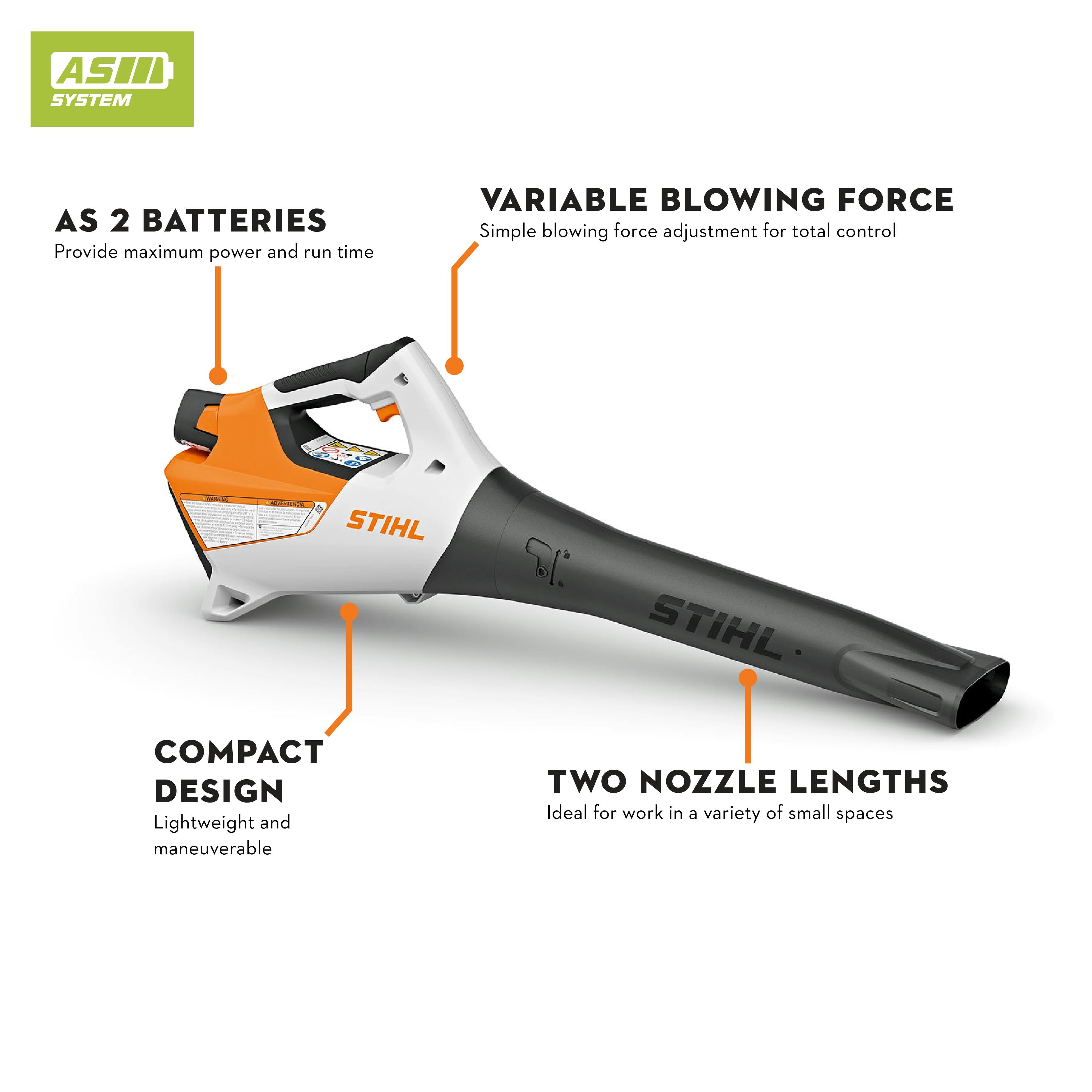 Stihl BGA30-2S Blower (with 2 AS Batteries & Charger) - 0