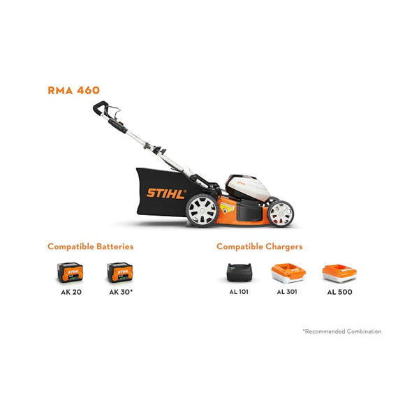 Stihl RMA 460S Walk Behind Mower w/ Battery & Charger | ARNS Equipment in Calgary & Online Across Canada