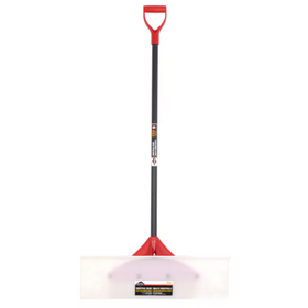 Garant® PRO 30-Inch Durable UHMW Snow Pusher with Fibreglass Handle