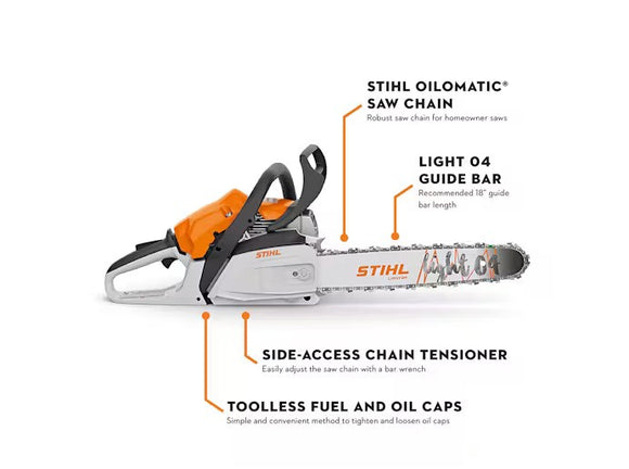 STIHL® MS 182 Chainsaw W/ 16" Bar | ARNS Equipment in Calgary & Online Across Canada