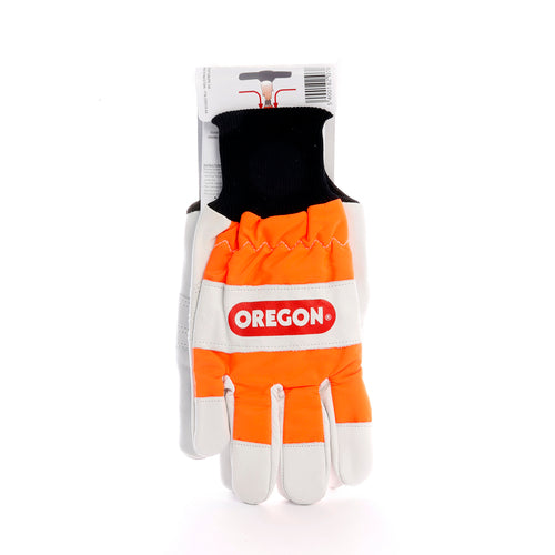 Oregon® Chainsaw Left-Hand Protection Leather Gloves – Medium (size 9) (91305M)