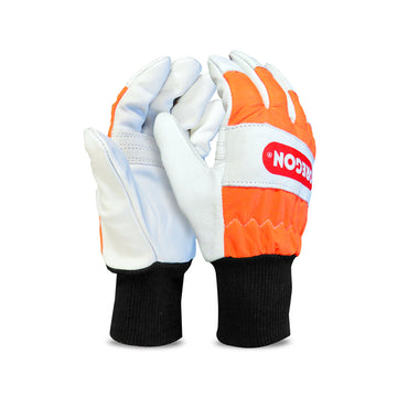 Oregon® Chainsaw Left-Hand Protection Leather Gloves – Extra Large (size 11) (91305XL)