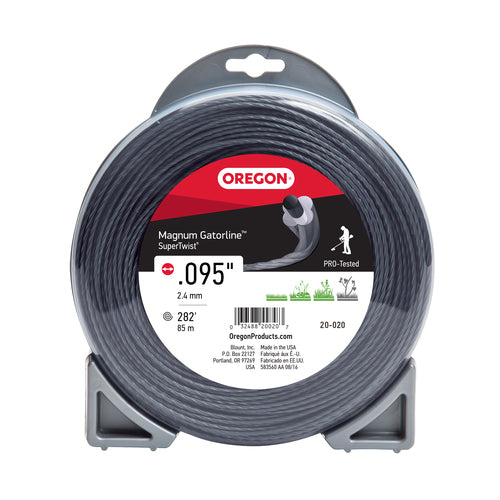 Oregon Magnum Gatorline Supertwist Trimmer Line, .095" by 282' (20-020)