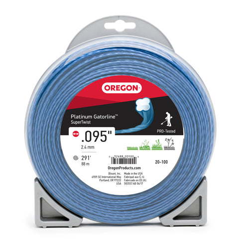 Oregon Platinum Gatorline Supertwist Trimmer Line, .095" by 289' (20-100)