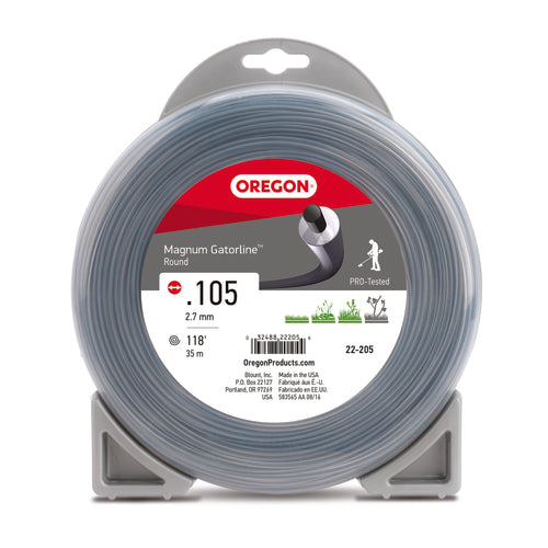 Oregon Magnum Gatorline Round Trimmer Line, .105" by 114' (22-205)