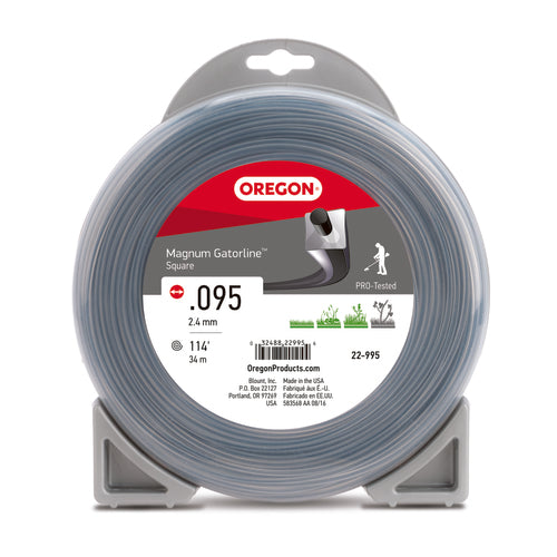 Oregon Magnum Gatorline Square Trimmer Line, .095" by 114' (22-995)