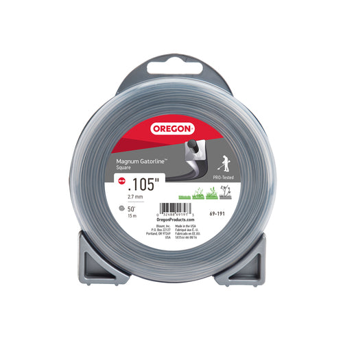 Oregon Magnum Gatorline Square Trimmer Line, .105" by 50' (69-191)