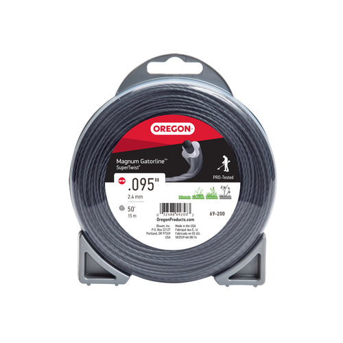 Oregon Magnum Gatorline Supertwist Trimmer Line, .095" by 50' (69-200)