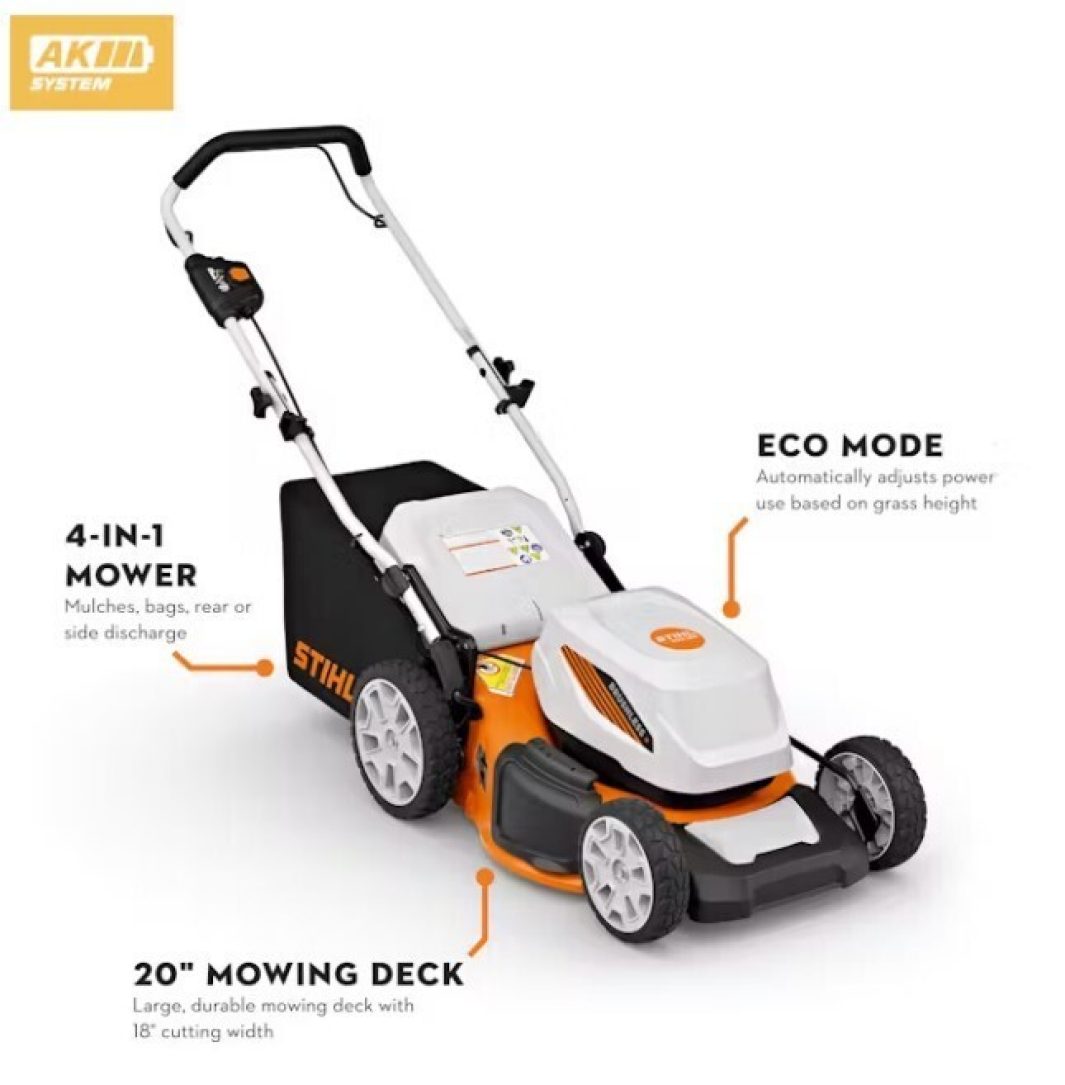 STIHL RMA 348 Set – 19in Self‑Propelled Battery Lawn Mower | Includes AK Battery & Charger