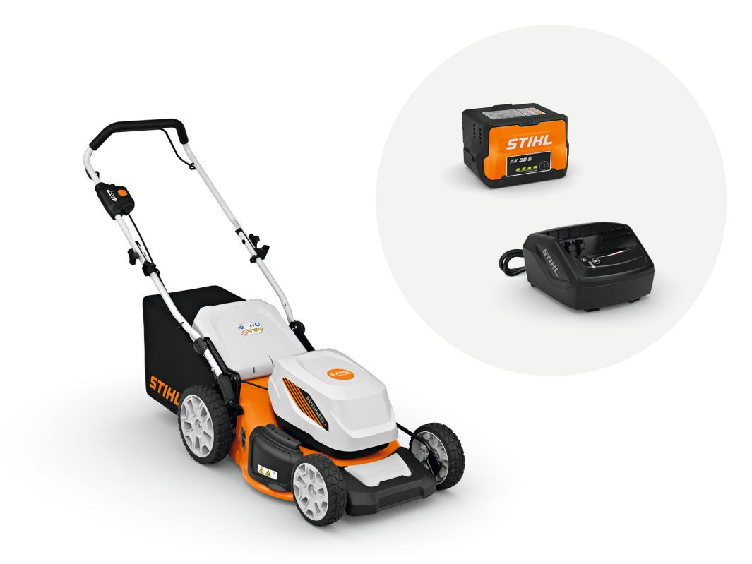 STIHL RMA 348 Set – 19in Self‑Propelled Battery Lawn Mower | Includes AK Battery & Charger