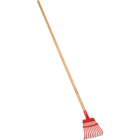 Corona® Fixed Tine Shrub Rake, 8 in. Head, 11 Tines, Wood Handle (RK 62000)