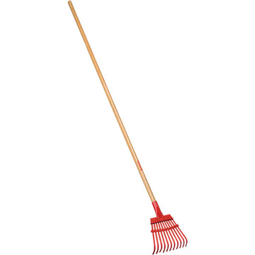 Corona® Fixed Tine Shrub Rake, 8 in. Head, 11 Tines, Wood Handle (RK 62000)